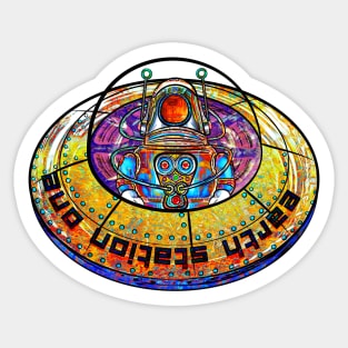 ESO Flying Saucer Sticker